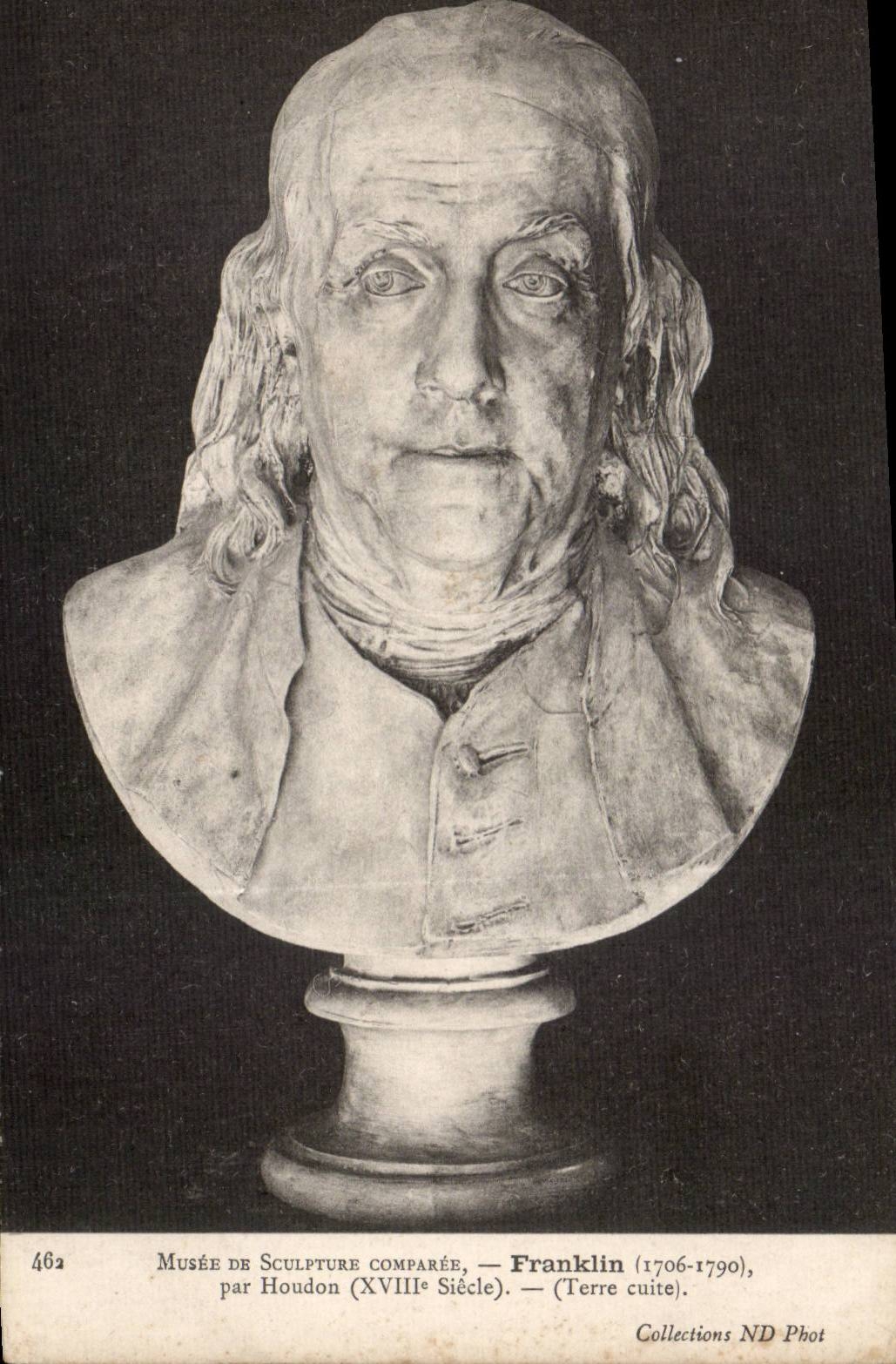 Buste de Franklin — Musée de Sculpture Comparée — par Houdon (XVIIIe siècle)