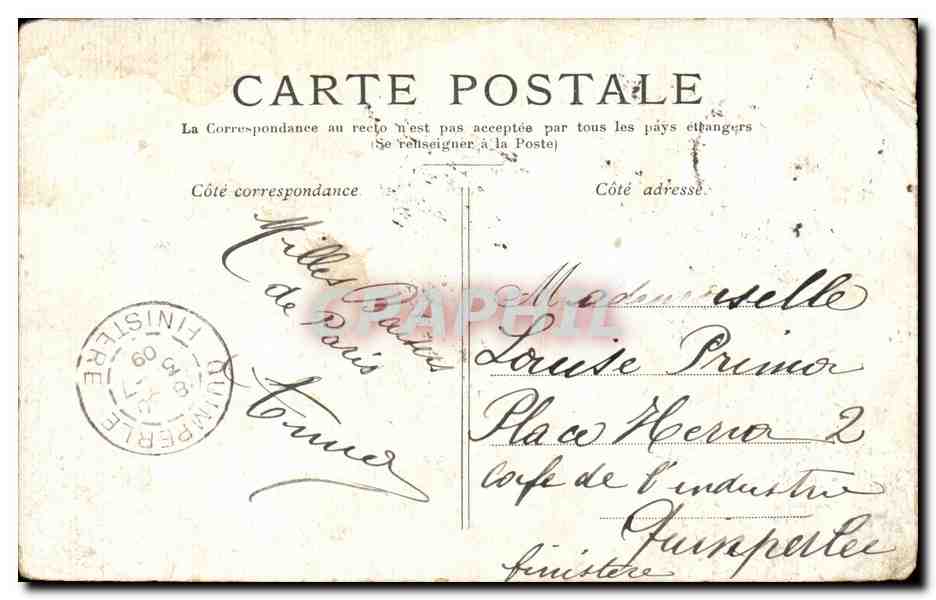 CPA Paris L'opera — Verso