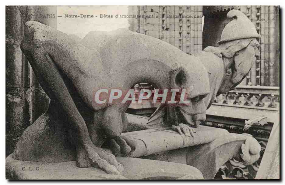 CPA Paris Notre Dame Betes d'amortissement Chimeres 