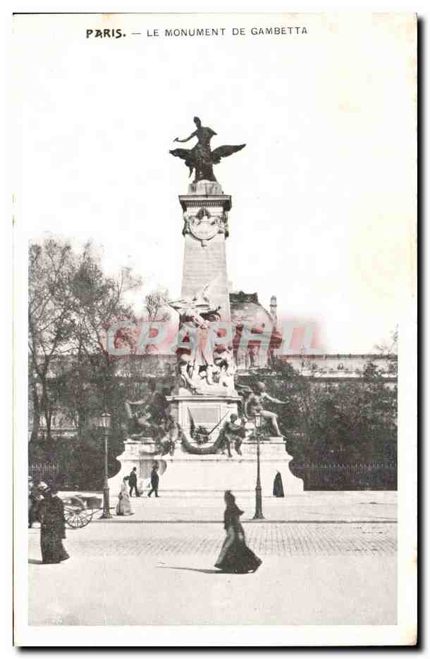 CPA Paris Monument de Gambetta