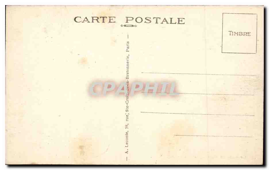 CPA Paris Bois de Boulogne Le lac — Rückseite