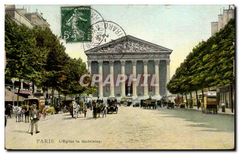 CPA Paris L'eglise de la Madeleine