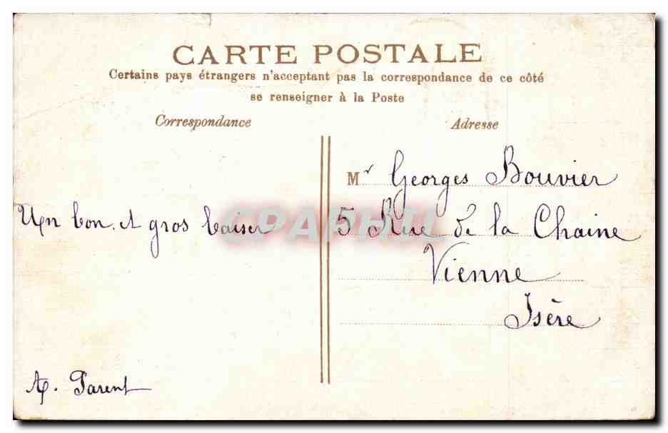 CPA Paris L'eglise de la Madeleine — Verso