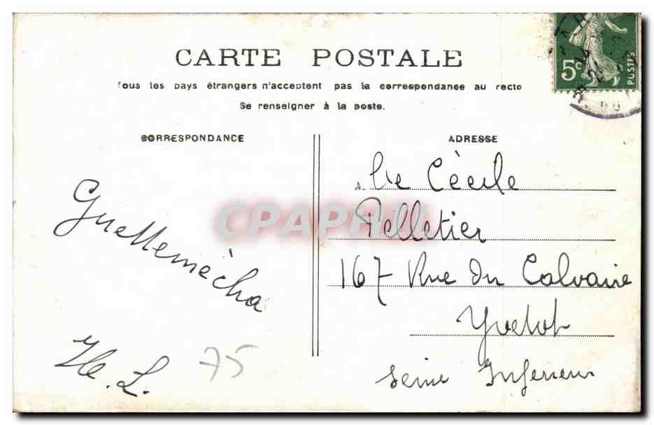 CPA Paris Pantheon — Verso