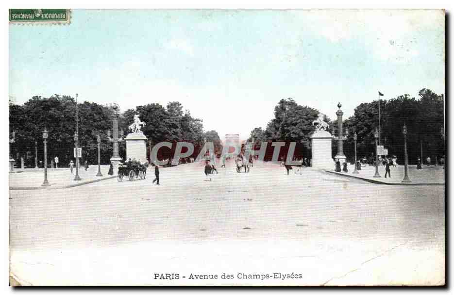 CPA Paris Avenue des Champs Elysees
