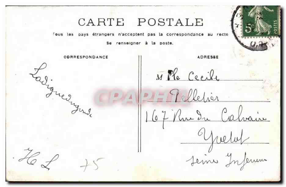 CPA Paris Invalides — Rückseite