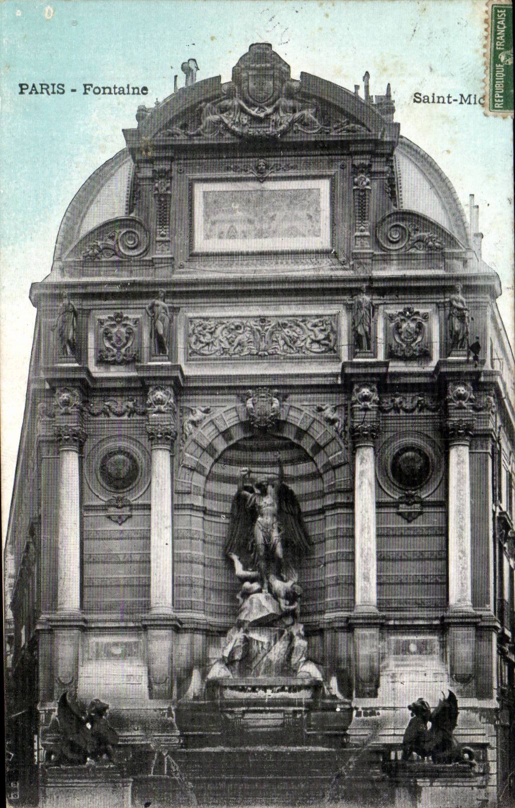 CPA Paris Fontaine Saint Michel Quartier LAtin 