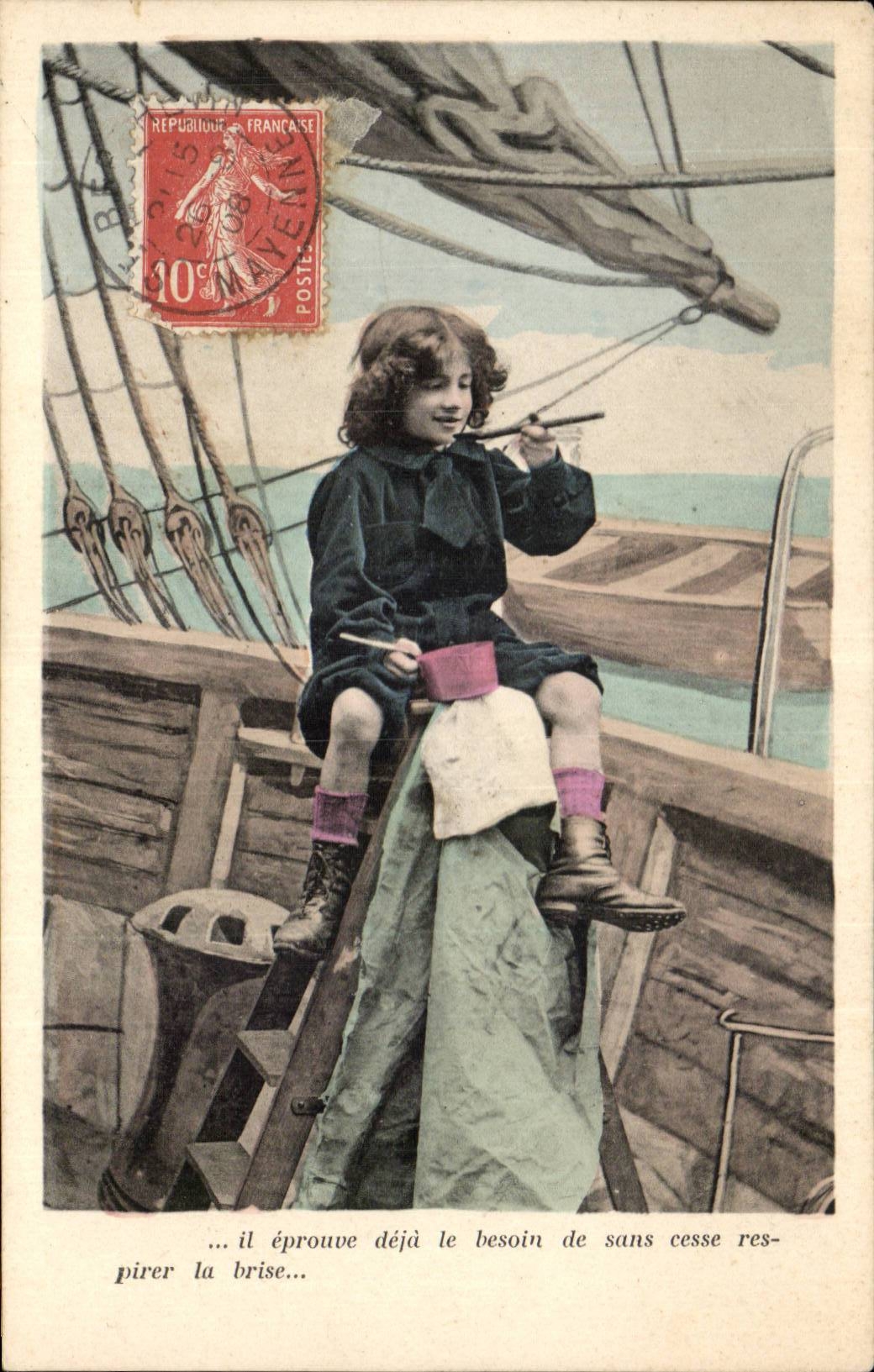 CPA Fantaisie Enfant Marin