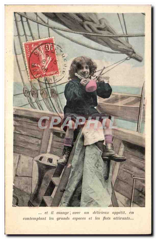 CPA Fantaisie Enfant Marin