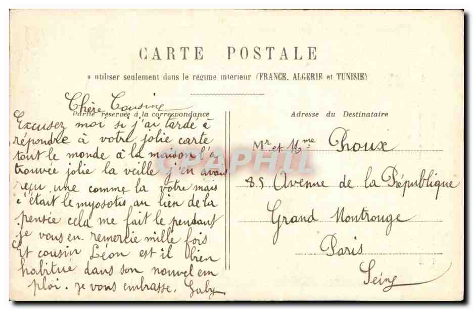 CPA Fantaisie Enfant Marin — Verso