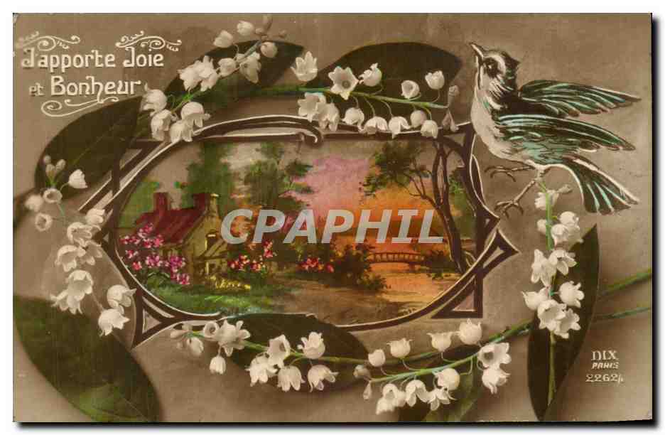 CPA Fantaisie J'apporte joie et bonheur