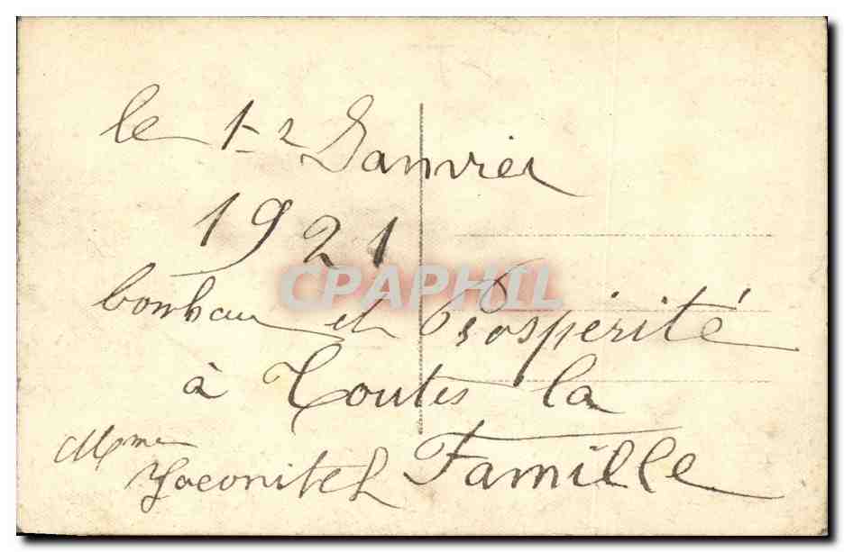 CPA Fantaisie J'apporte joie et bonheur — Rückseite