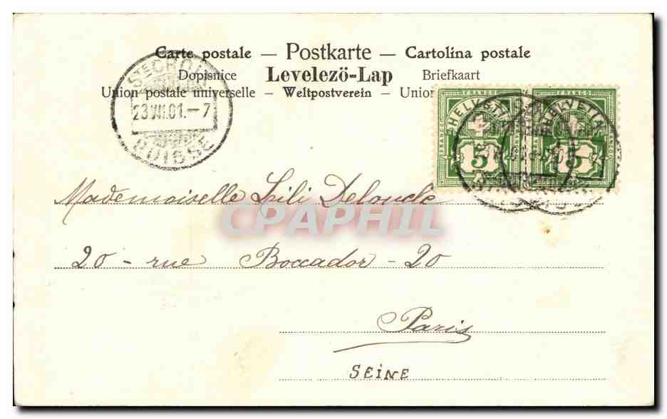 CPA Fantaisie Enfant portant des lunettes — Verso