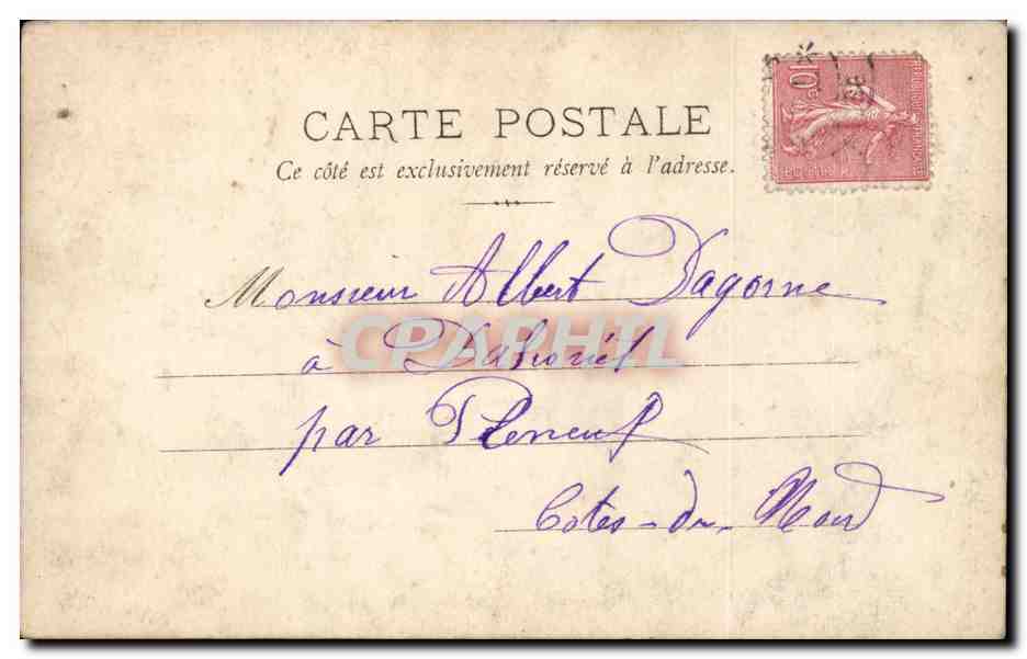 CPA Fantaisie Enfant Mes meilleurs baisers — Verso