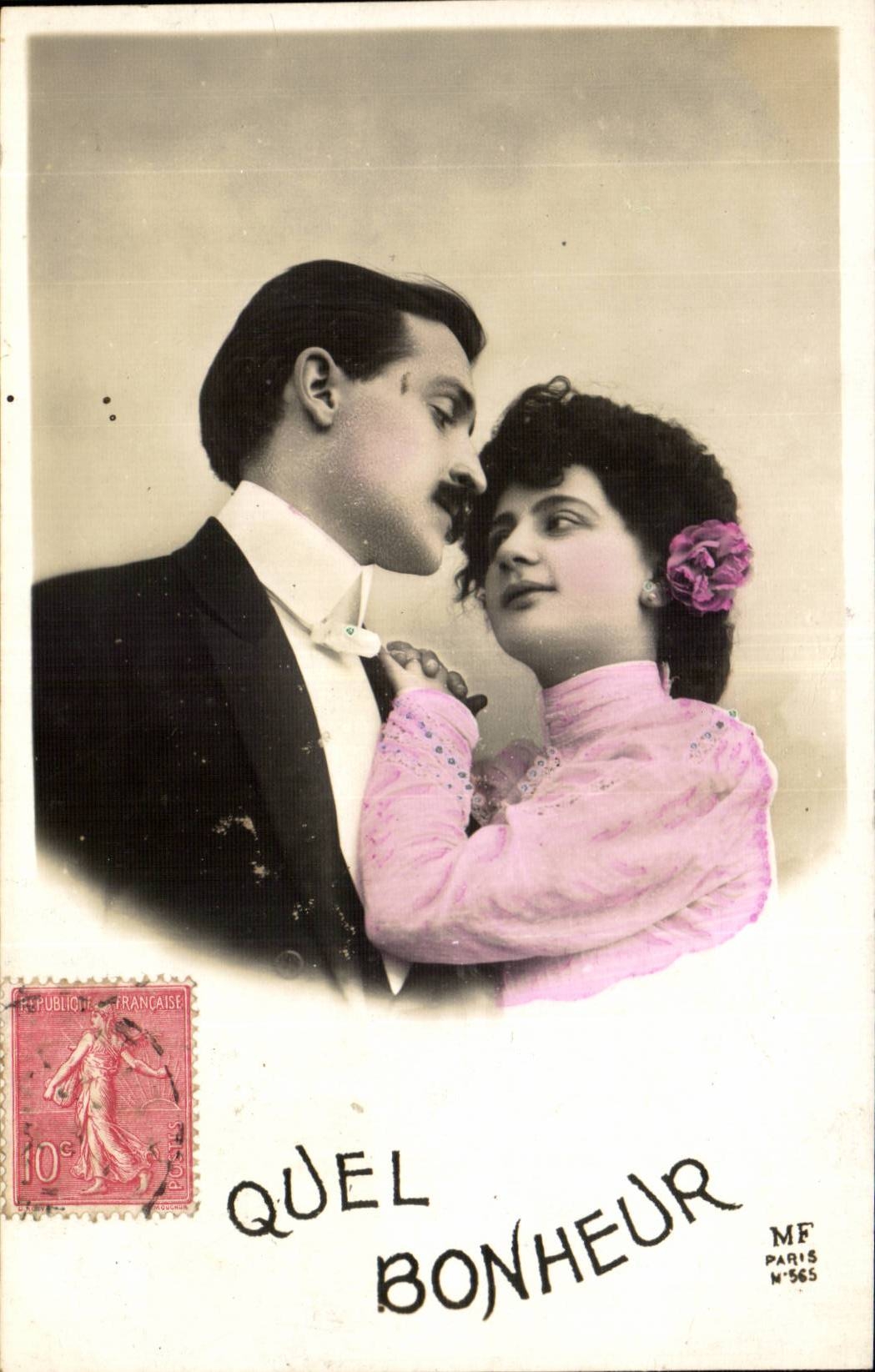 CPA Fantaisie Femme Quel bonheur