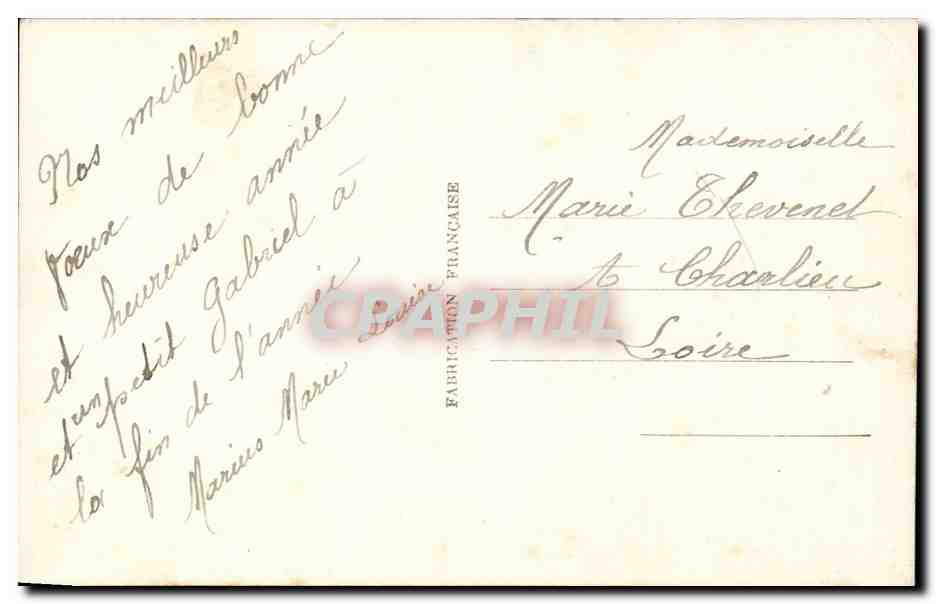 CPA Fantaisie Homme Bonne annee — Rückseite