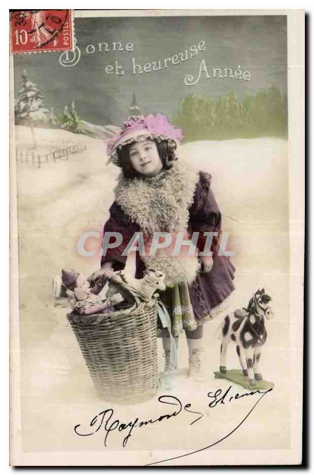 CPA Fantaisie Enfant Bonne et heureuse annee