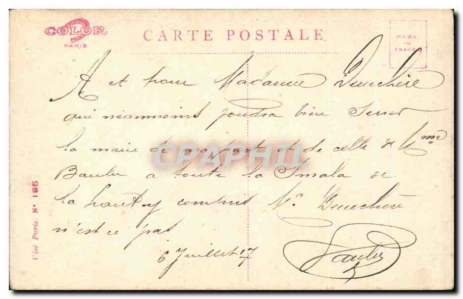 CPA Fantaisie Enfant faisant pipi — Rückseite