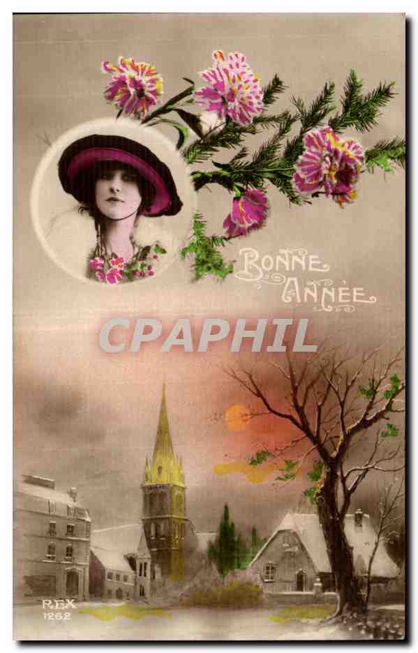 CPA Fantaisie Femme Bonne annee