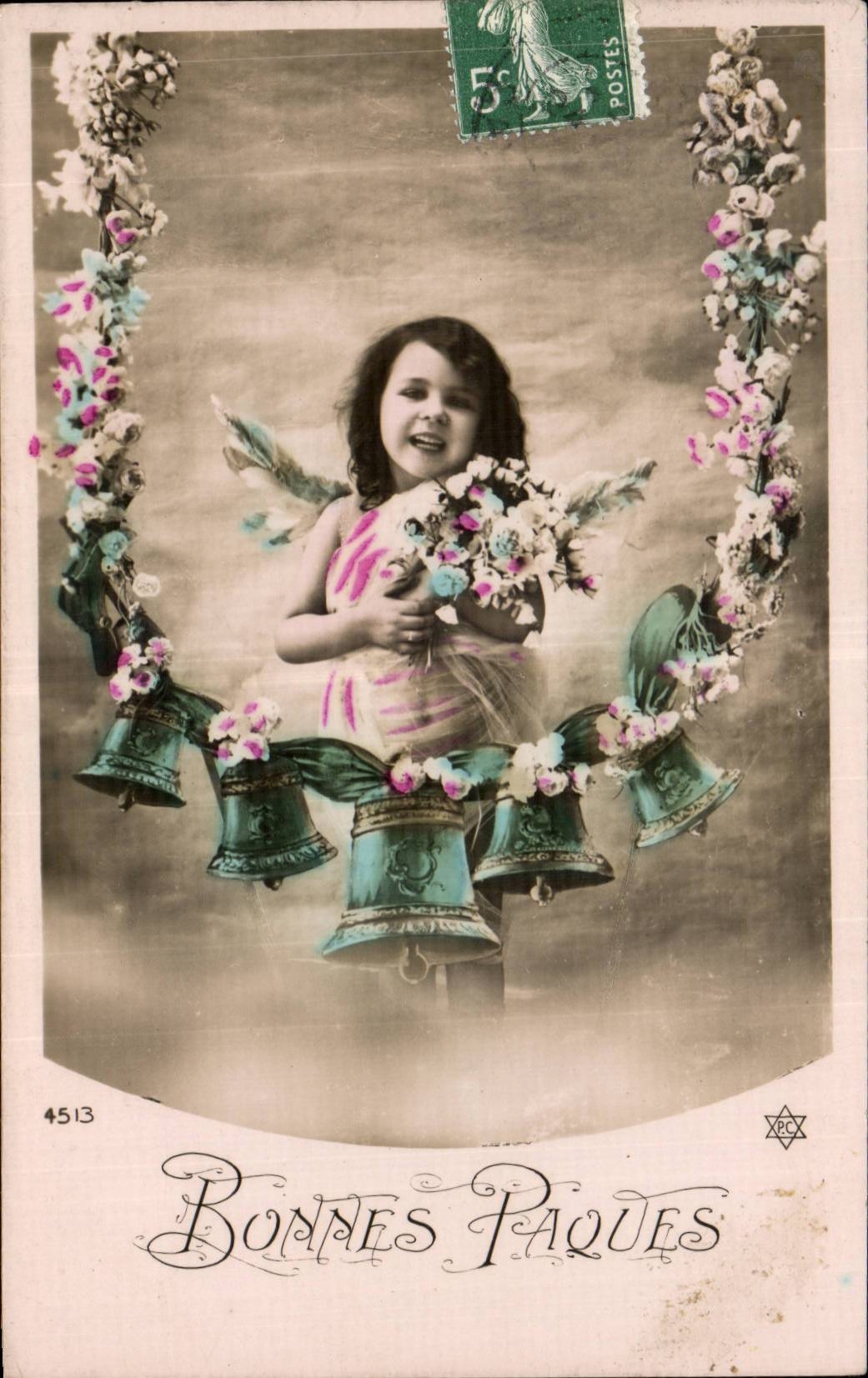CPA Fantaisie Enfant Bonnes paques EAster