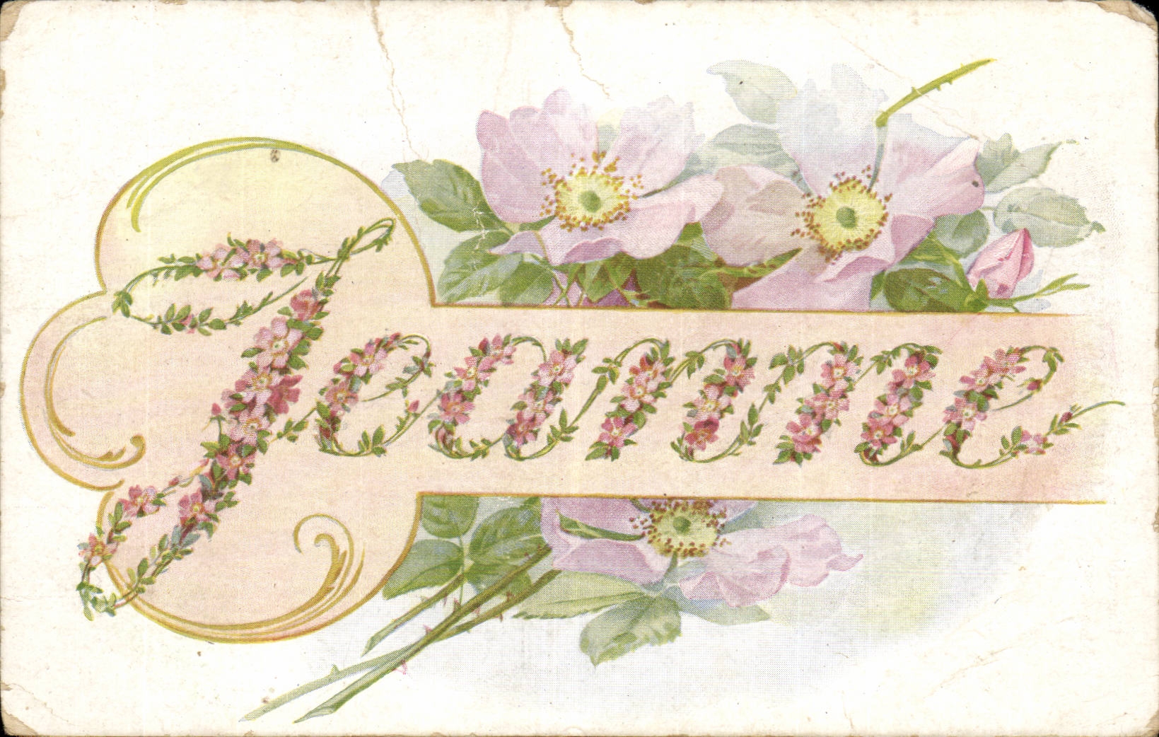 CPA Fantaisie Jeanne Prenom