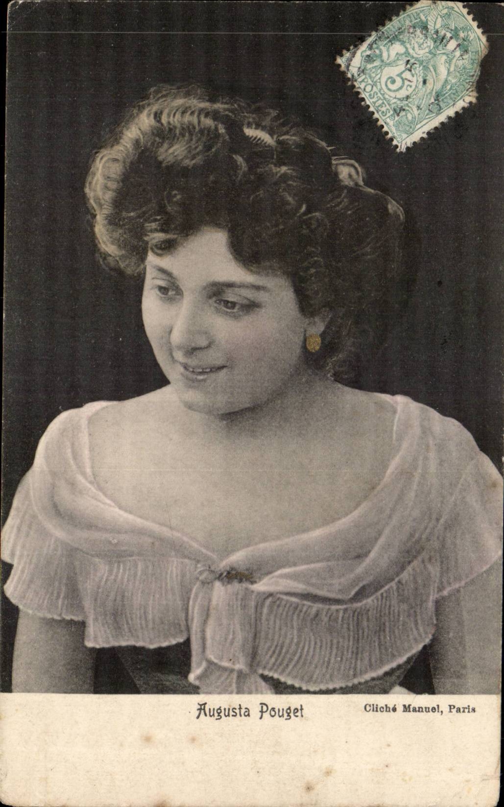 CPA Fantaisie Femme Augusta Pouget