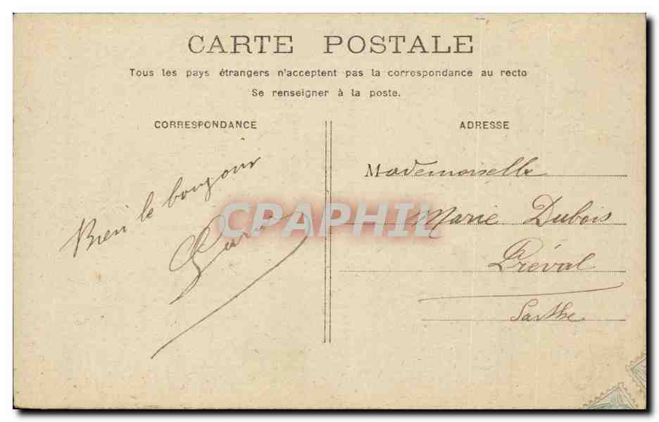 CPA Fantaisie Femme — Verso