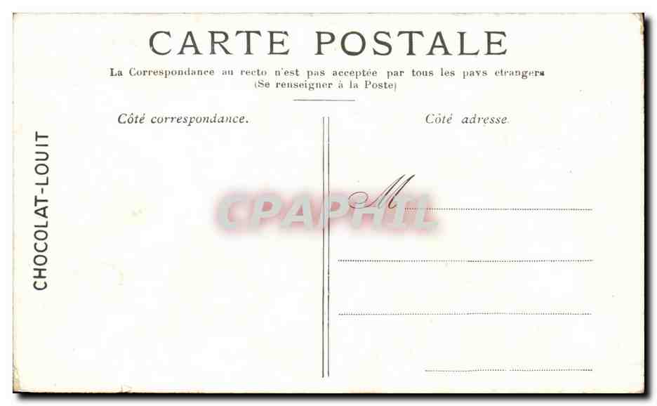 Lourdes CPA Vue generale prise du fort — Verso