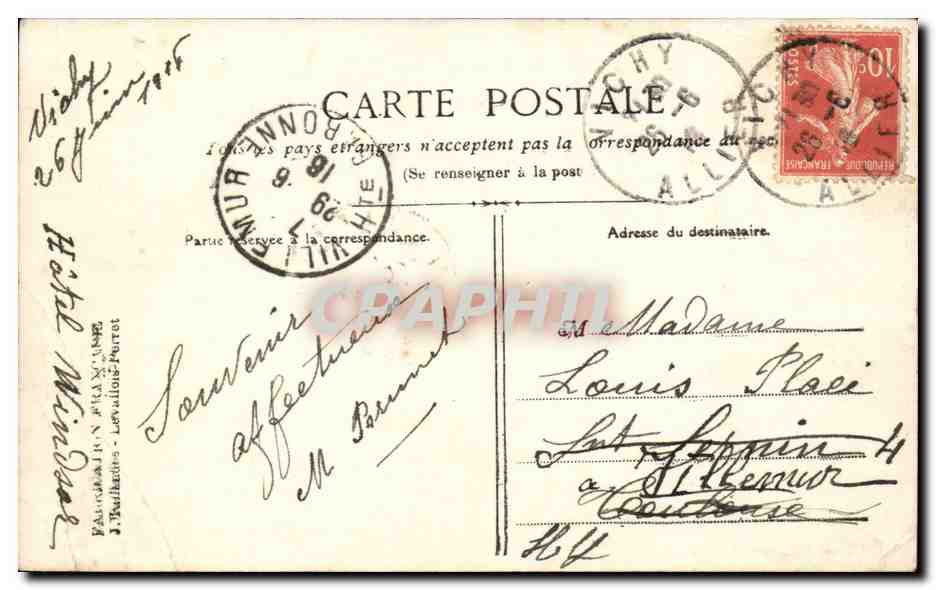 CPA Fantaisie Femme Train — Rückseite