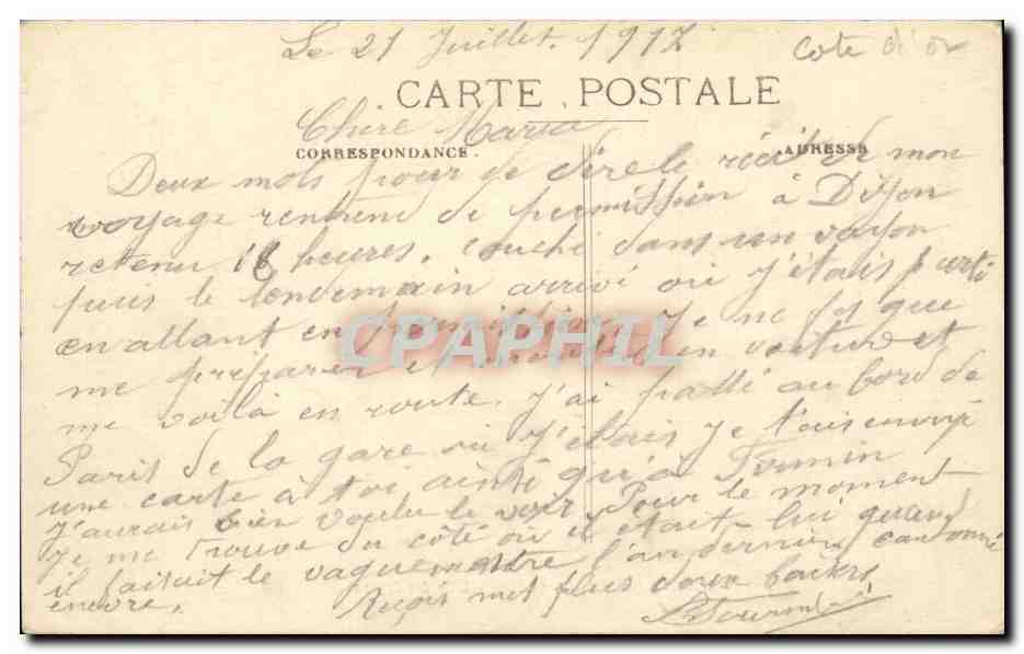 CPA Dijon Jardin de l'arquebuse L'ile des cugnes — Rückseite