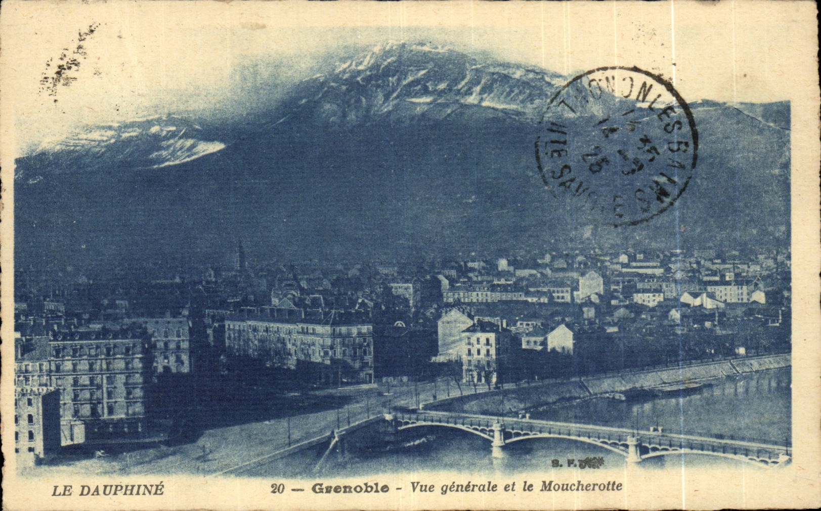 Grenoble — Vue générale et le Moucheterotte — B.P. F. 20