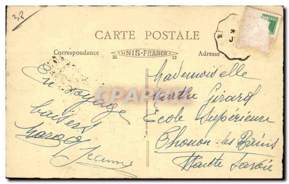 Grenoble — Vue générale et le Moucheterotte — B.P. F. 20 — Verso