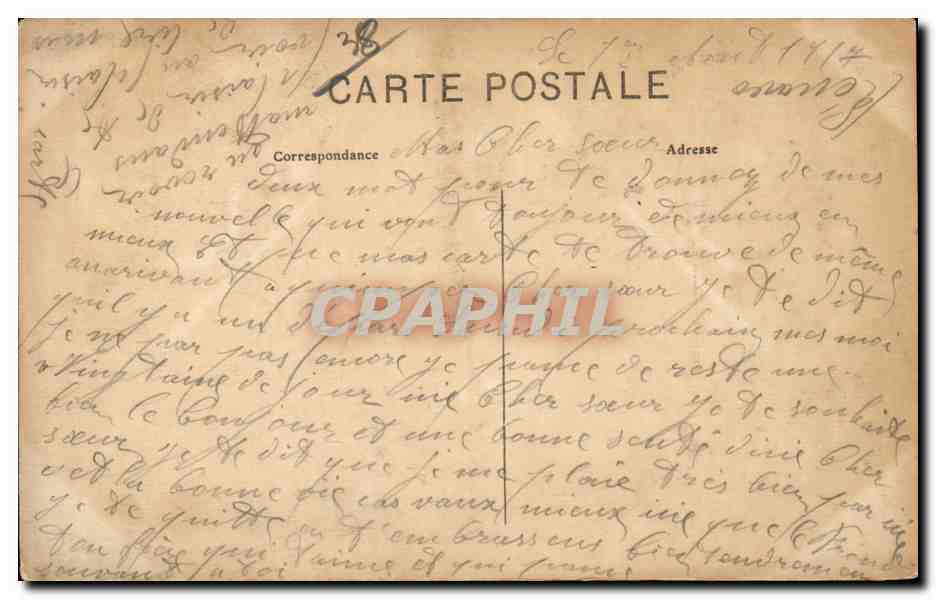 CPA Grenoble Vue generale — Verso