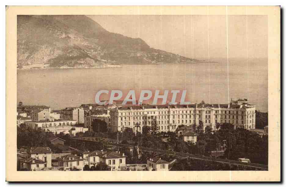 CPA Beaulieu sur mer Vue generale et l'hotel Bristol