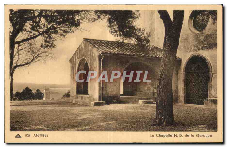CPA Antibes La chapelle ND de la Garoupe