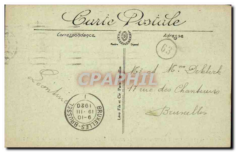Paris CPA Hotel des Invalides Tombeau de Napoleon 1er — Rückseite