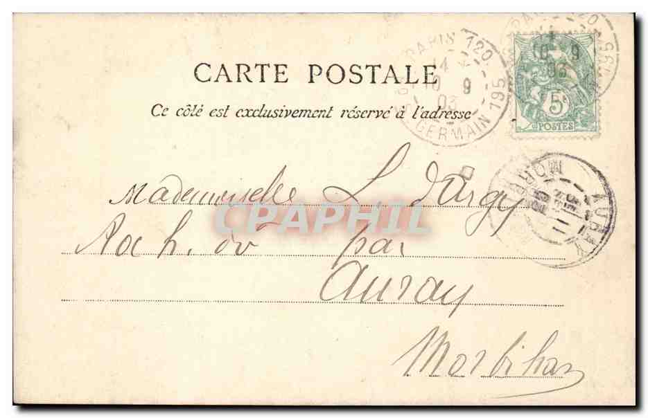 Paris CPA Tour de Jean Sans peur — Rückseite