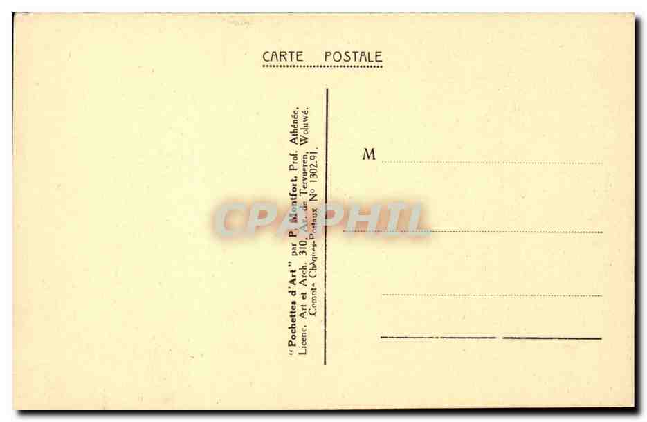 Paris CPA Cariatides de l'hotel de ville de Toulon par Pierre Puget  — Rückseite