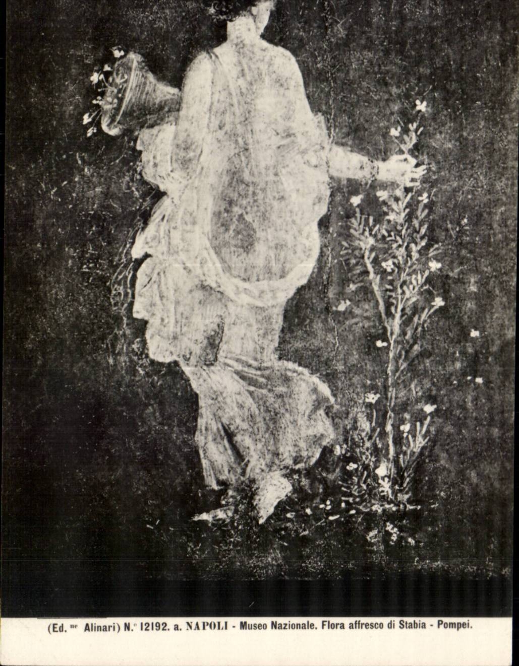 Flora affresco di Stabia - Pompei — Musée National de Naples — Éd. Alinari N° 12192