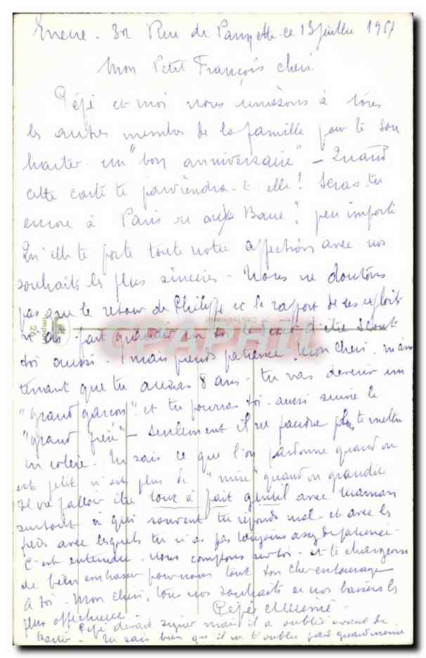 CPA Fantaisie Enfant Heureux anniversaire — Rückseite