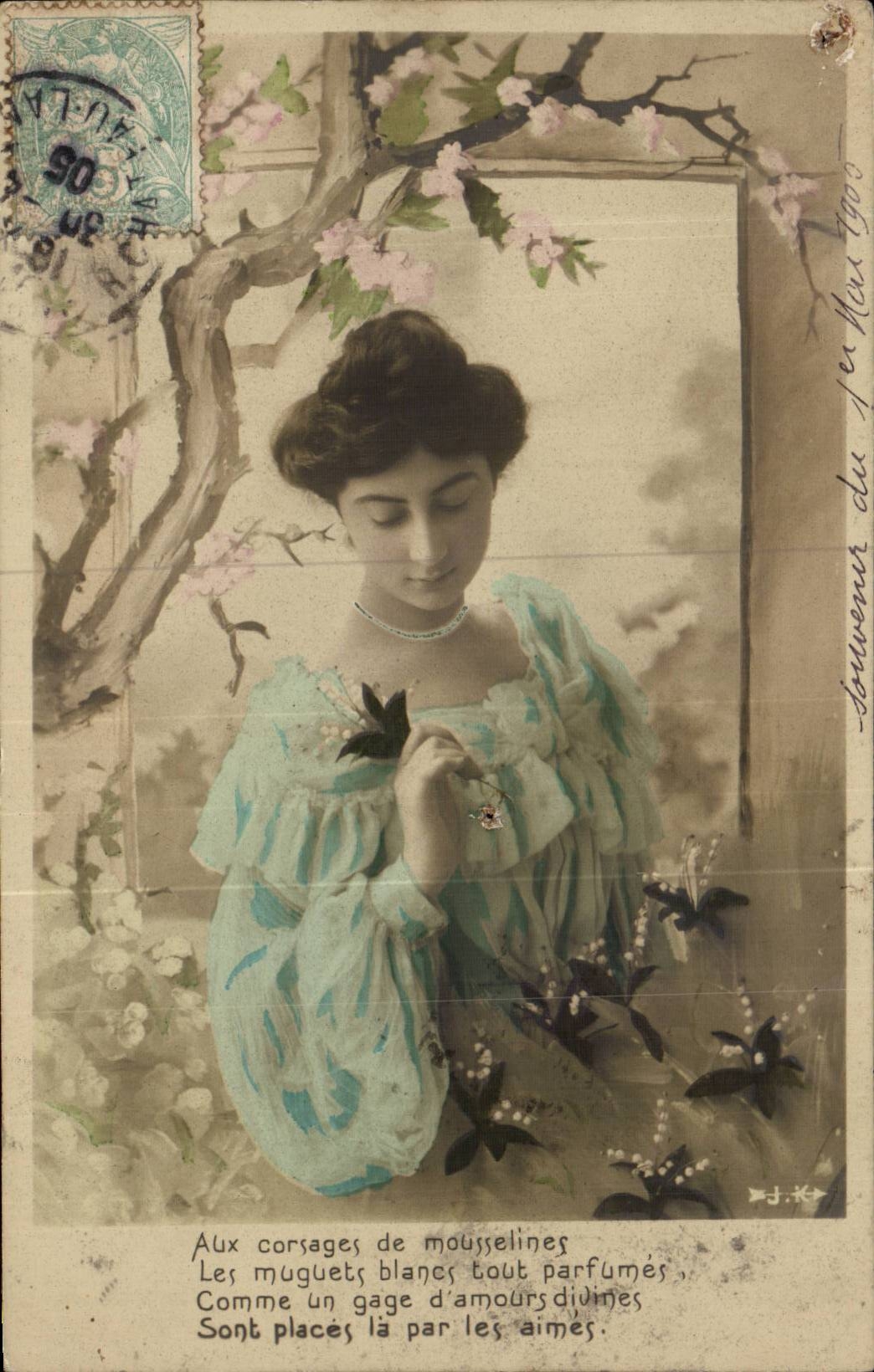 CPA Fantaisie Femme