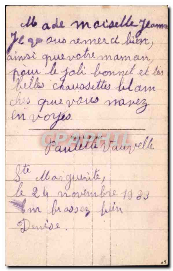 CPA Fantaisie Fleurs Roses — Rückseite