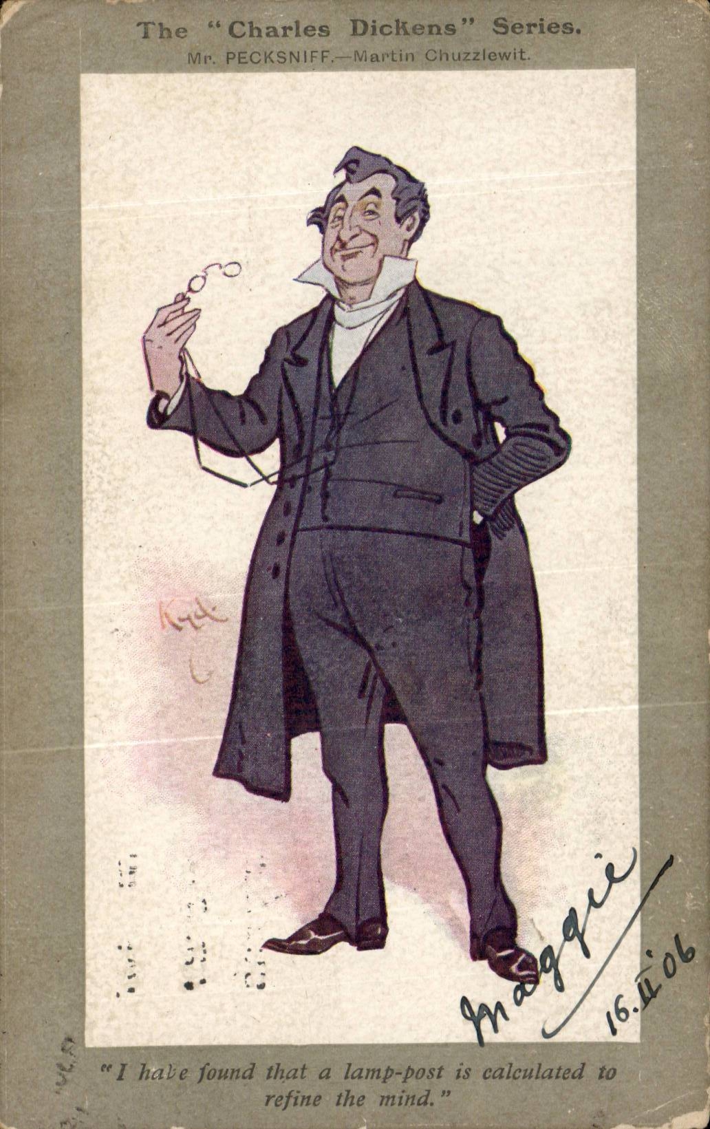 CPA Fantaisie The Charles Dickens Series Pecksniff Martin Chuzziewitt