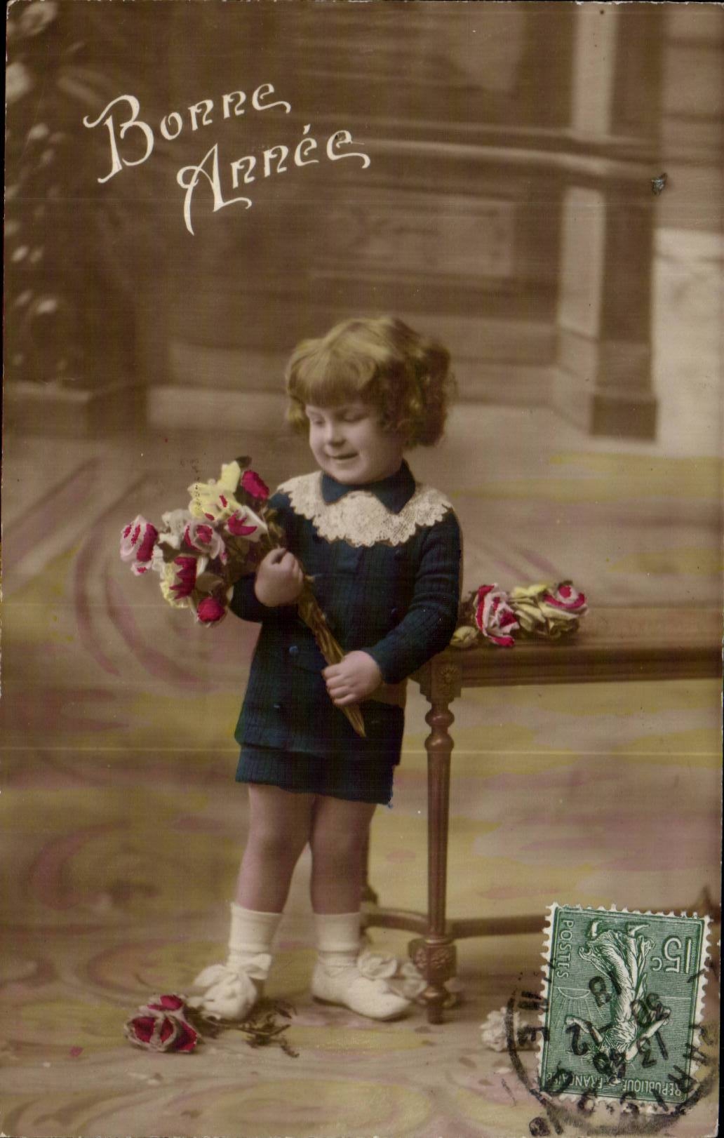 CPA Fantaisie Enfant Bonne annee