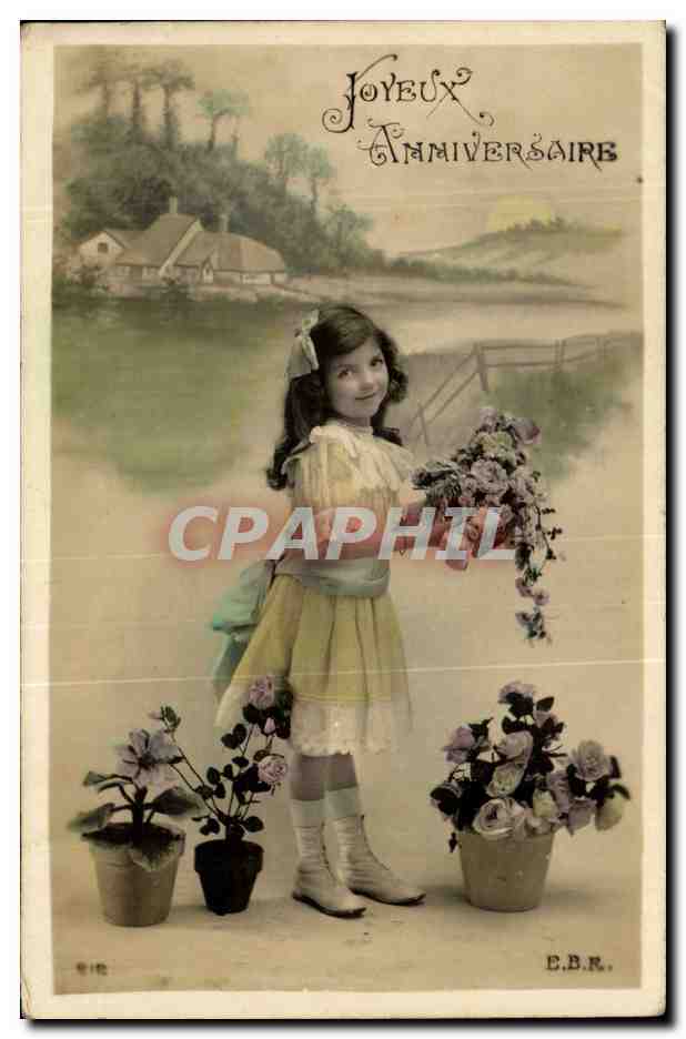 CPA Fantaisie Enfant Joyeux anniversaire