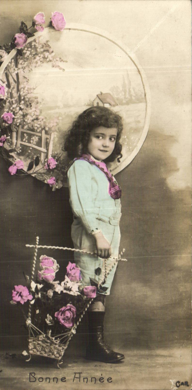 CPA Fantaisie Enfant Bonne annee