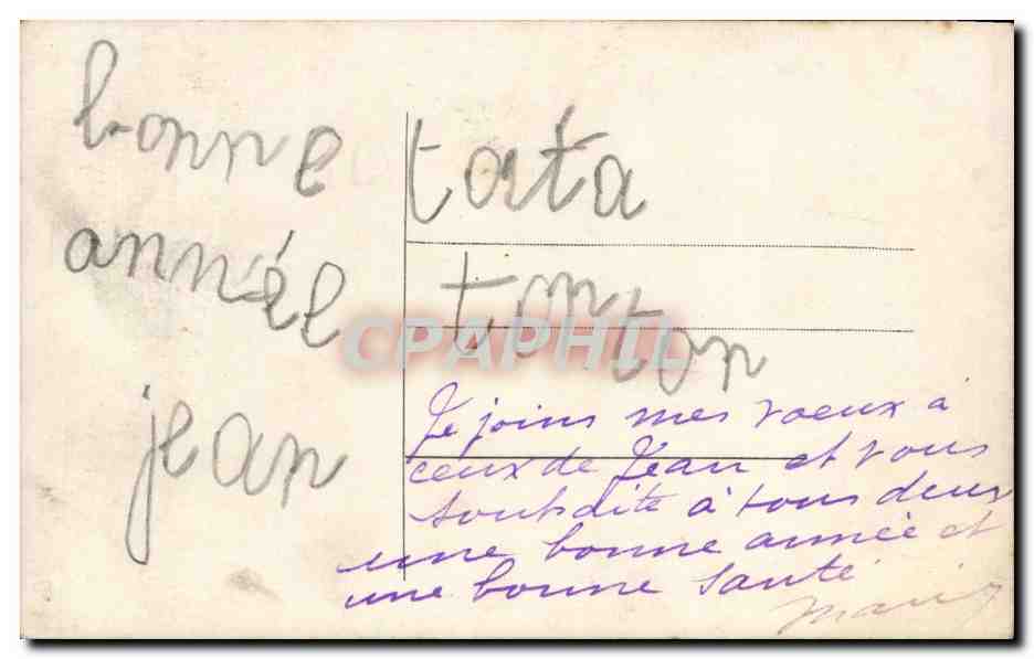 CPA Fantaisie Enfant Bonne annee — Verso