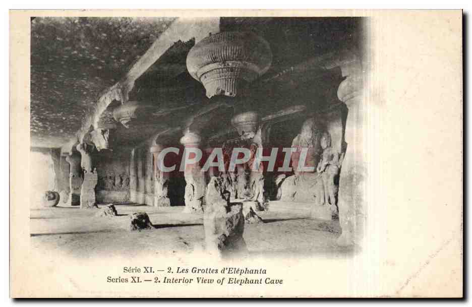 CPA Inde India Les grottes d'elephants a Madura elephant elephants