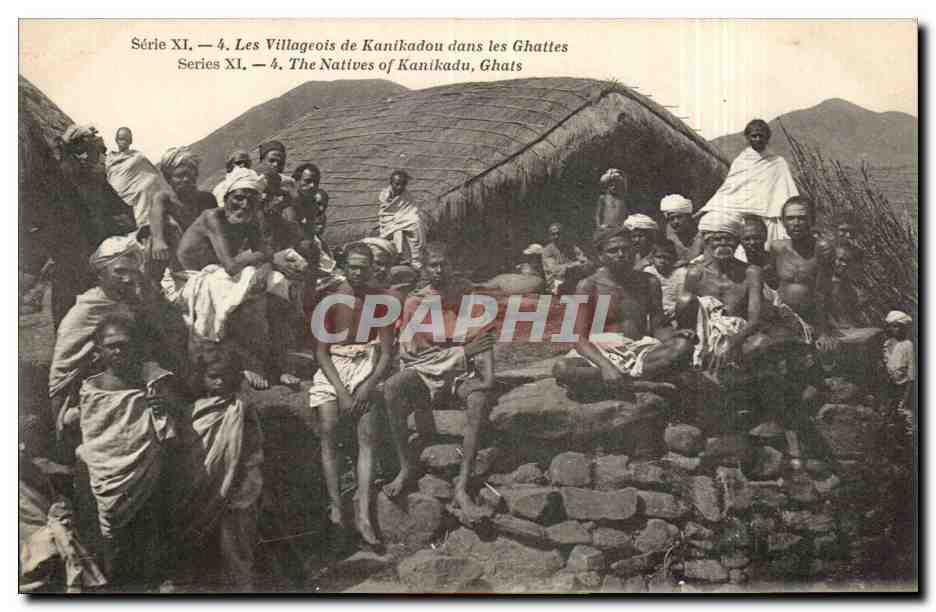 CPA Inde India Les villageois de Kanikadou dans les Ghattes TOP