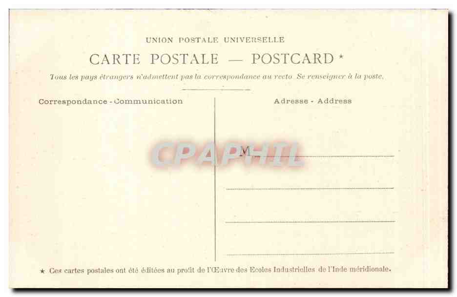 CPA Inde India Le passage du Vaikai boeufs TOP — Rückseite